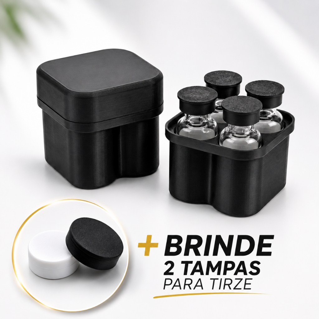 Estojo Organizador Ampolas Tirze e Pep Frascos 3ml