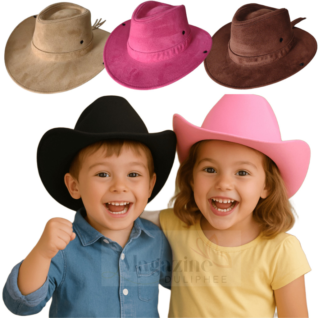 Chapéu Country Infantil Menina Menino Cowboy Boia