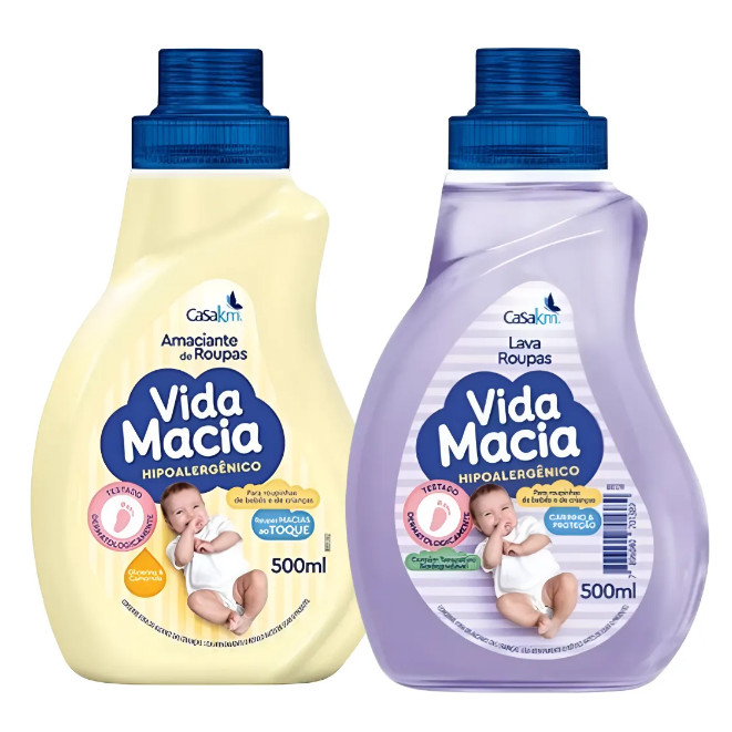 Vida Macia Lava Roupas Líquido Sabão e Amaciante