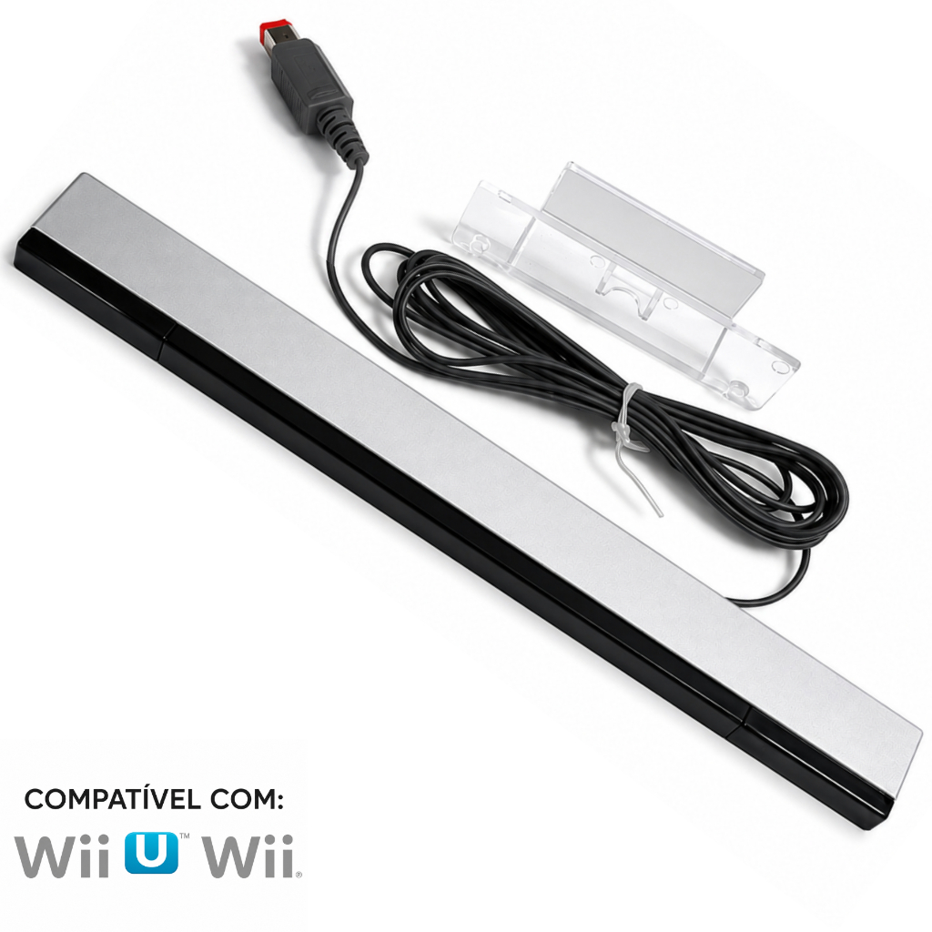 Barra Sensor Com Fio 2m Para Nintendo Wii e Wii U 
