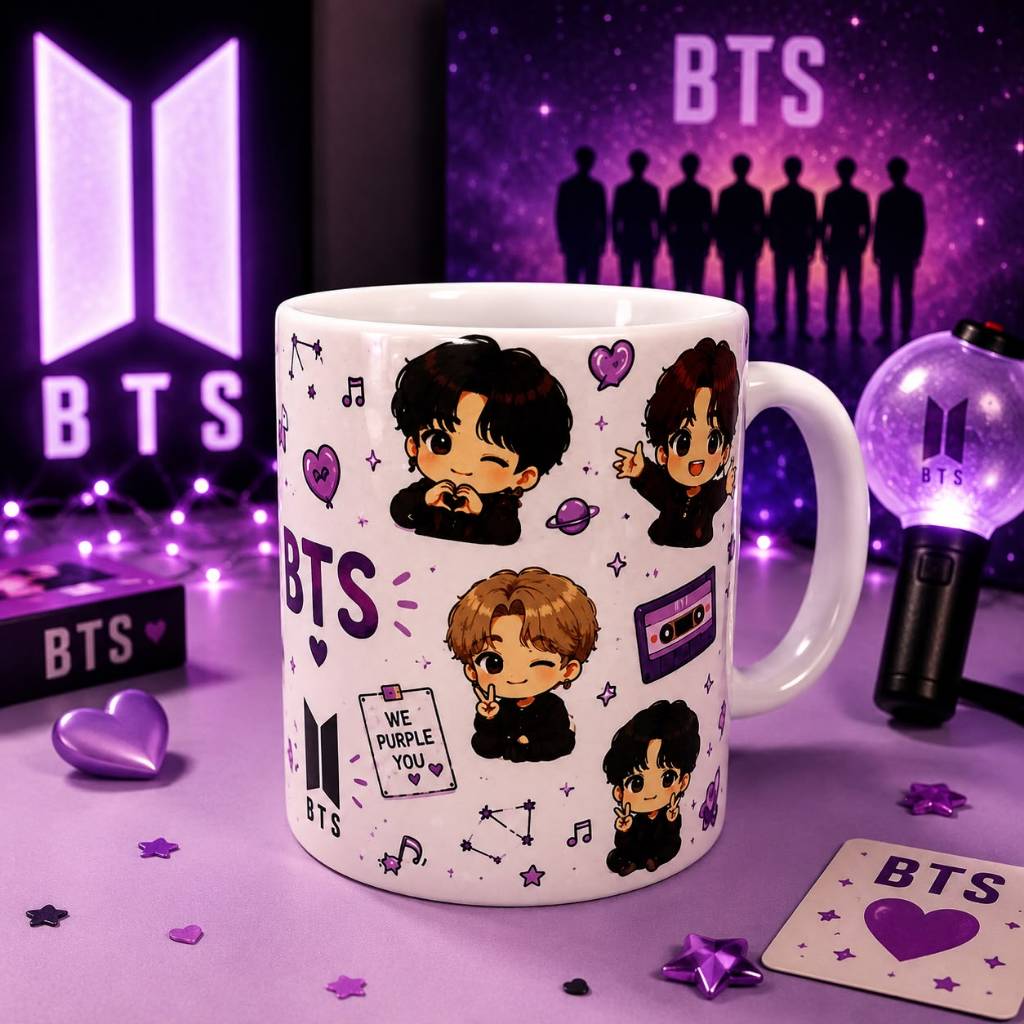 Caneca BTS We Purple You 325ml | Cerâmica Persona