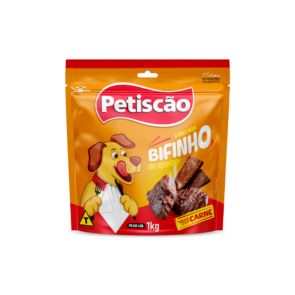 Petiscão Carne 1kg – Bifinho Mastigável pa