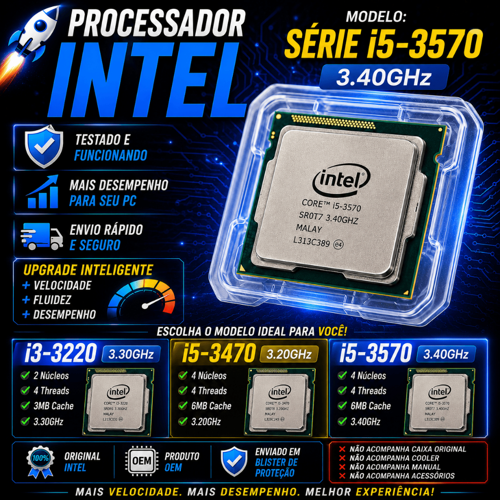 processador intel i3-3220/ i5-3470/ i5-3570/ i7-37