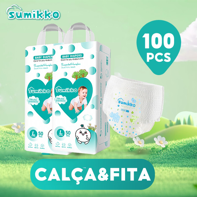 SUMIKKO Calça Fraldas 50 e 100 unidade Baby Ajust