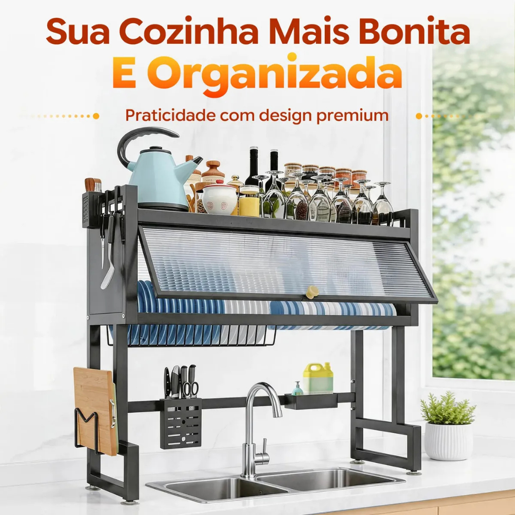 Escorredor De Pratos De Cozinha Suspenso , Rack De