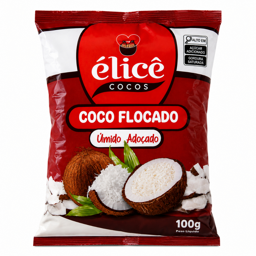 Coco Flocado Adoçado 100g – Élicê