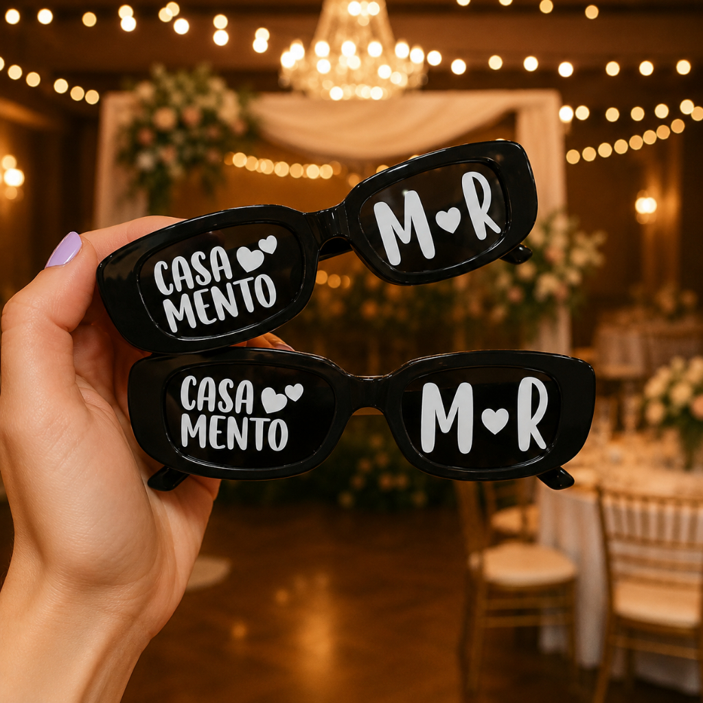 Kit 2 Óculos (PERSONALIZADO)  Casamento, Festa, n