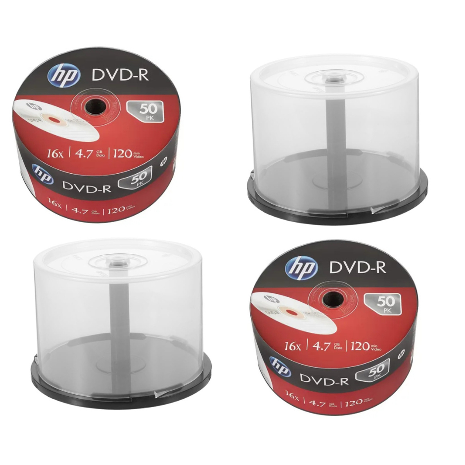 50 Unidades Dvd-r Virgem Hp Logo 4.7gb 120 Min Com