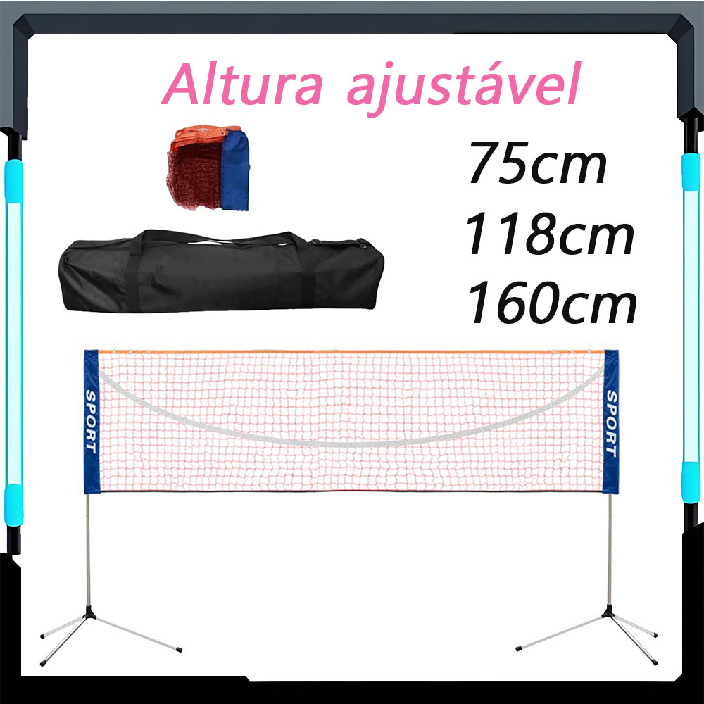 conjunto de rede de voleibol e rede de badminton s