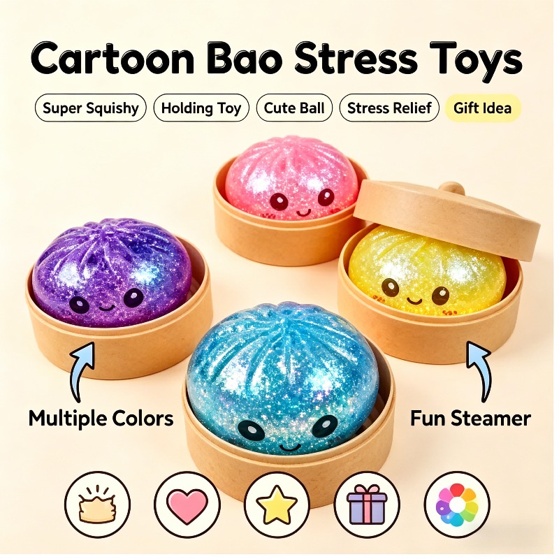 Bola de Pressão Baozi Dumpling: Bola sensorial sq