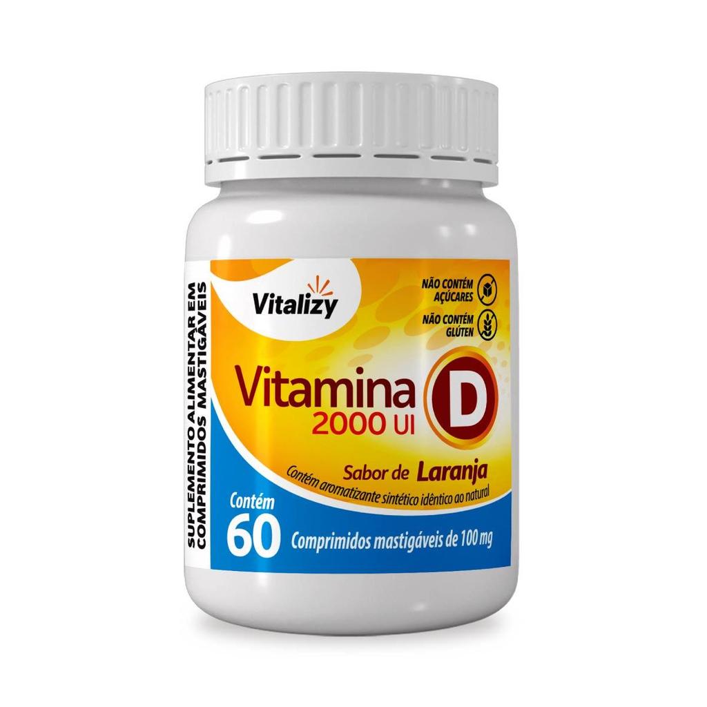 Vitamina D D3 60 Comprimidos Mastigáveis Alto Teo