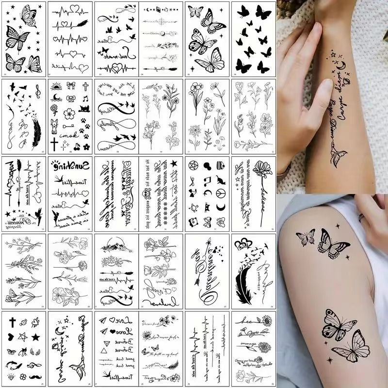 Adesivo de tatuagem aleatório de 1 peça adequado