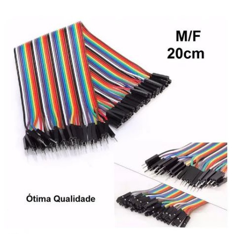 Cabo Jumper 20cm Macho X Femea 40 Unidades Para Ar