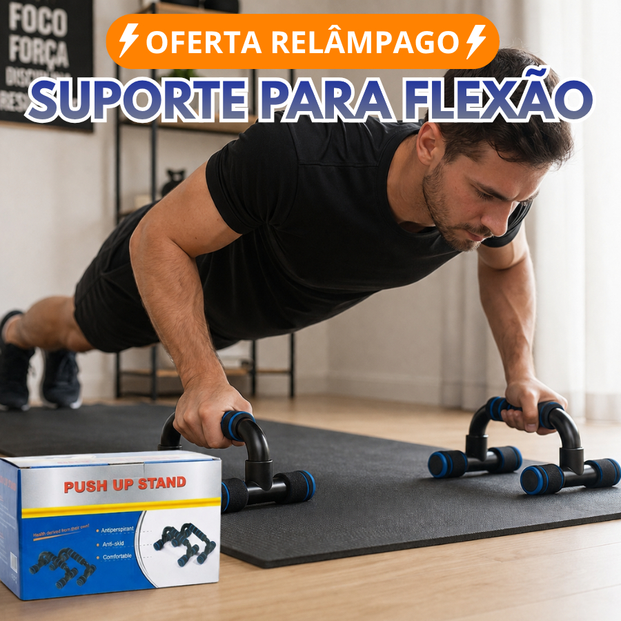 Barra de Flexao Portatil Apoio Antiderrapante For