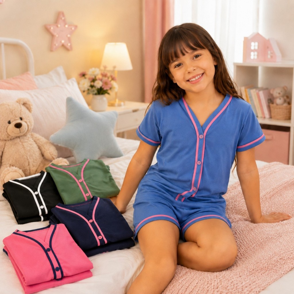Pijama Infantil Americano com Botões Frontais Bab