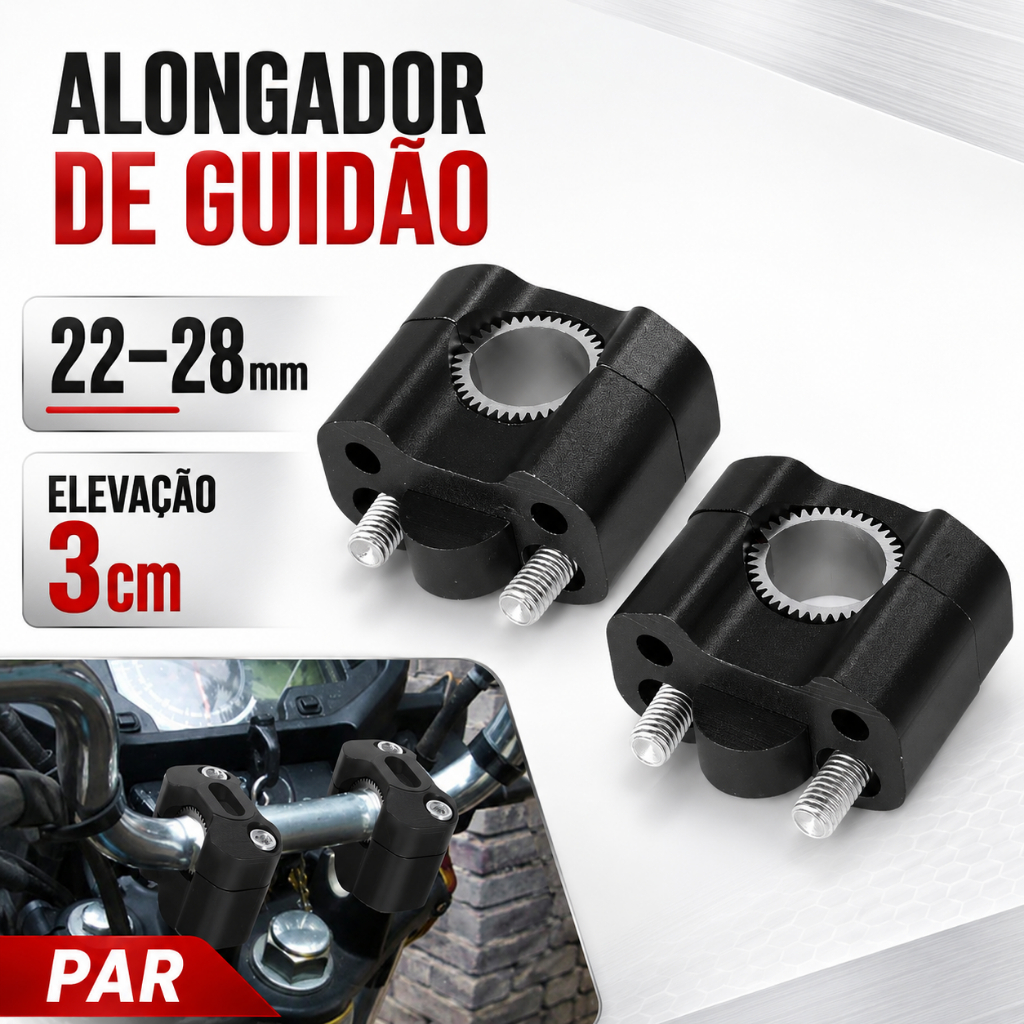 Extensor de Guidão Universal Adaptador 22mm e 28m