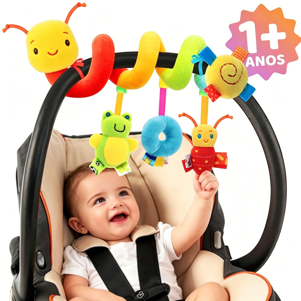 Móbile Espiral para Carrinho e Berço Bebê Confo