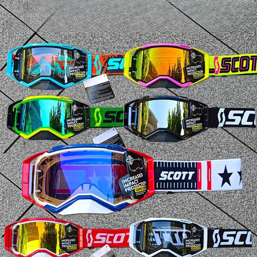 Óculos De Motocicleta Dos Homens Motocross Vermel