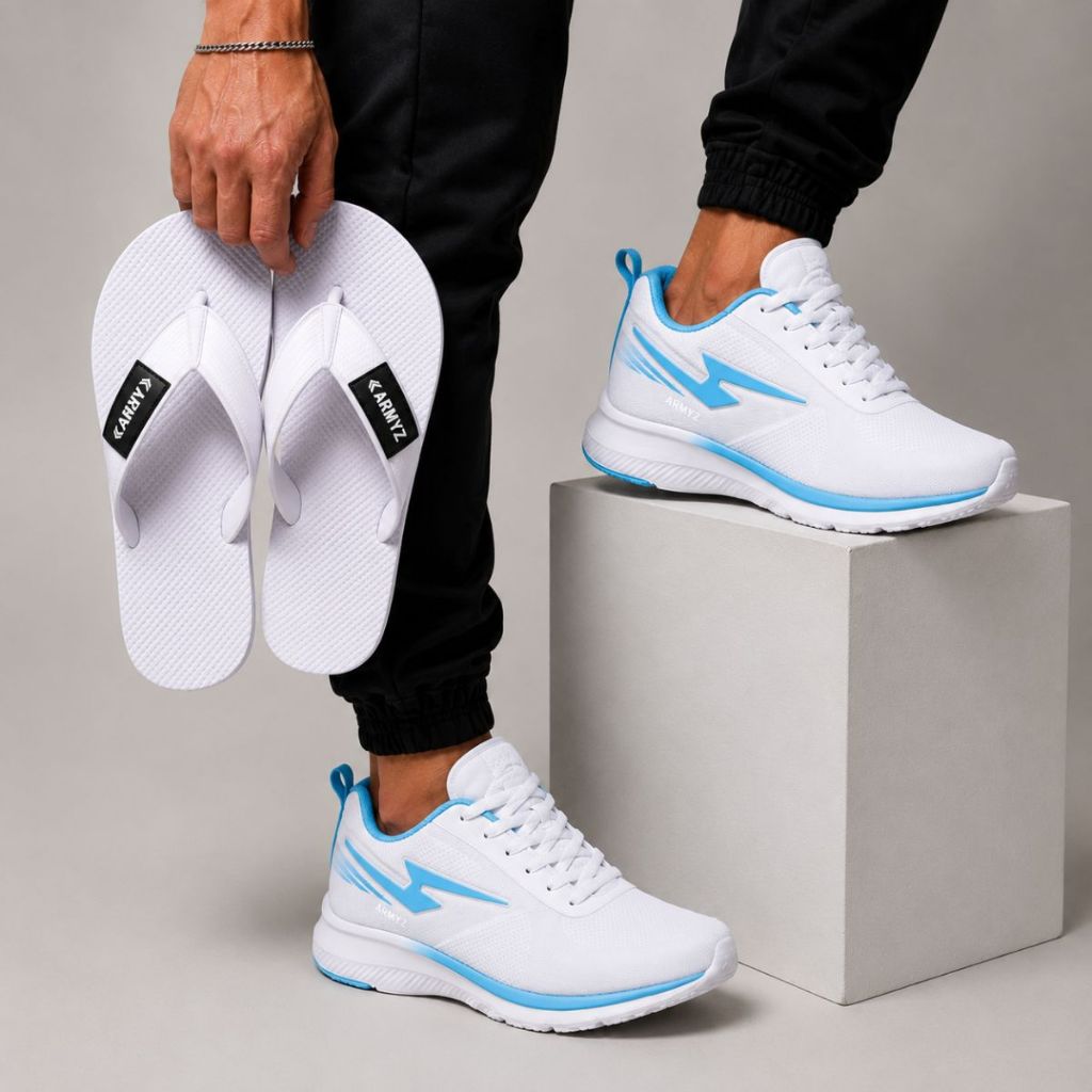 Kit Tênis Esportivo Masculino + Chinelo Leve Maci