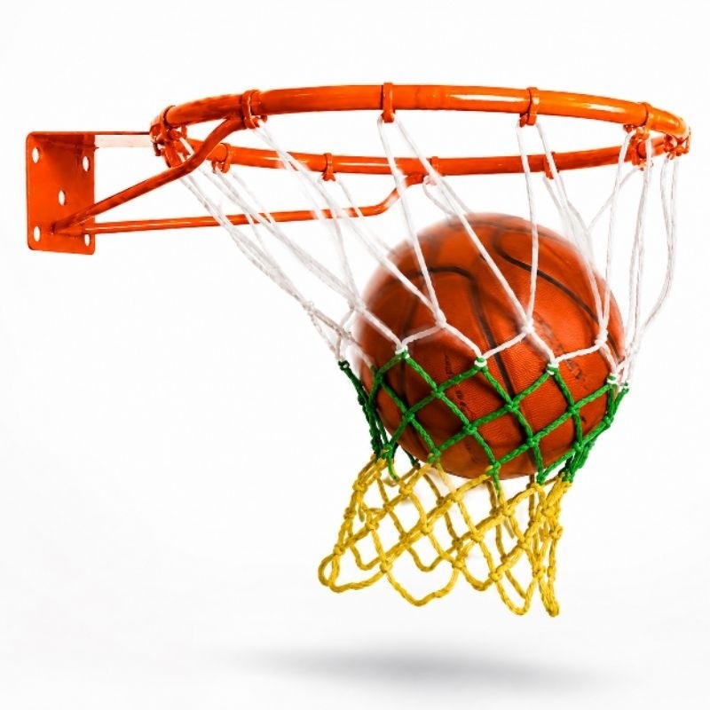 Aro De Basquete 45cm Oficial Com Rede Brasil Cesta