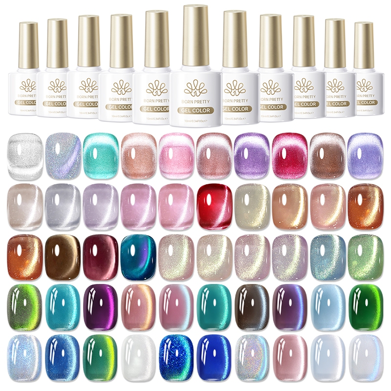 BORN PRETTY 10ml Espumante Glitter Gato Gel Magné
