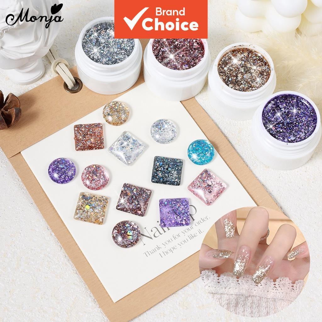 Monja 5ml Gel Glitter Sequins Arte de Unha Disco B