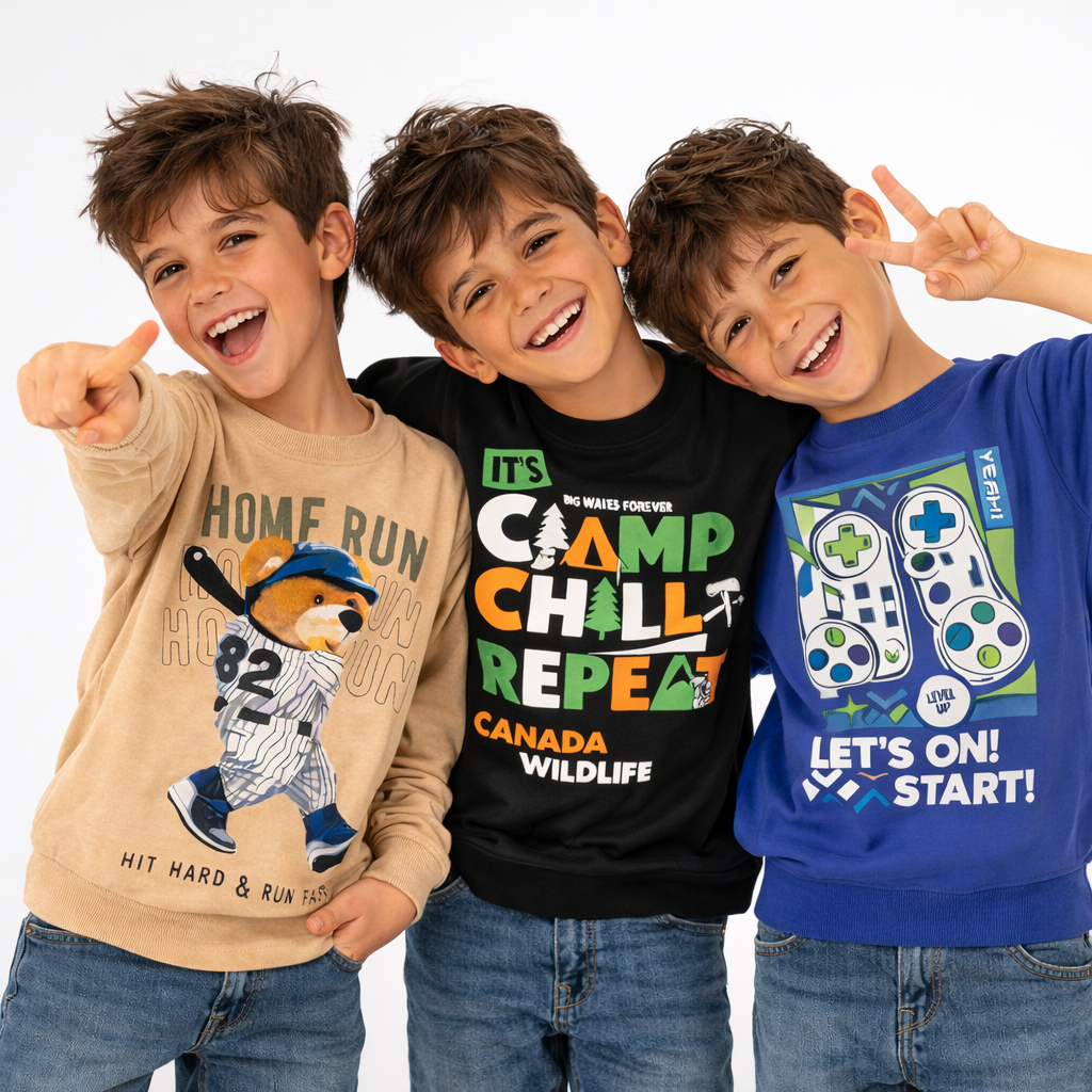 Kit Com 3 Blusas Inverno Infantil Menino 2 Ao 16 E