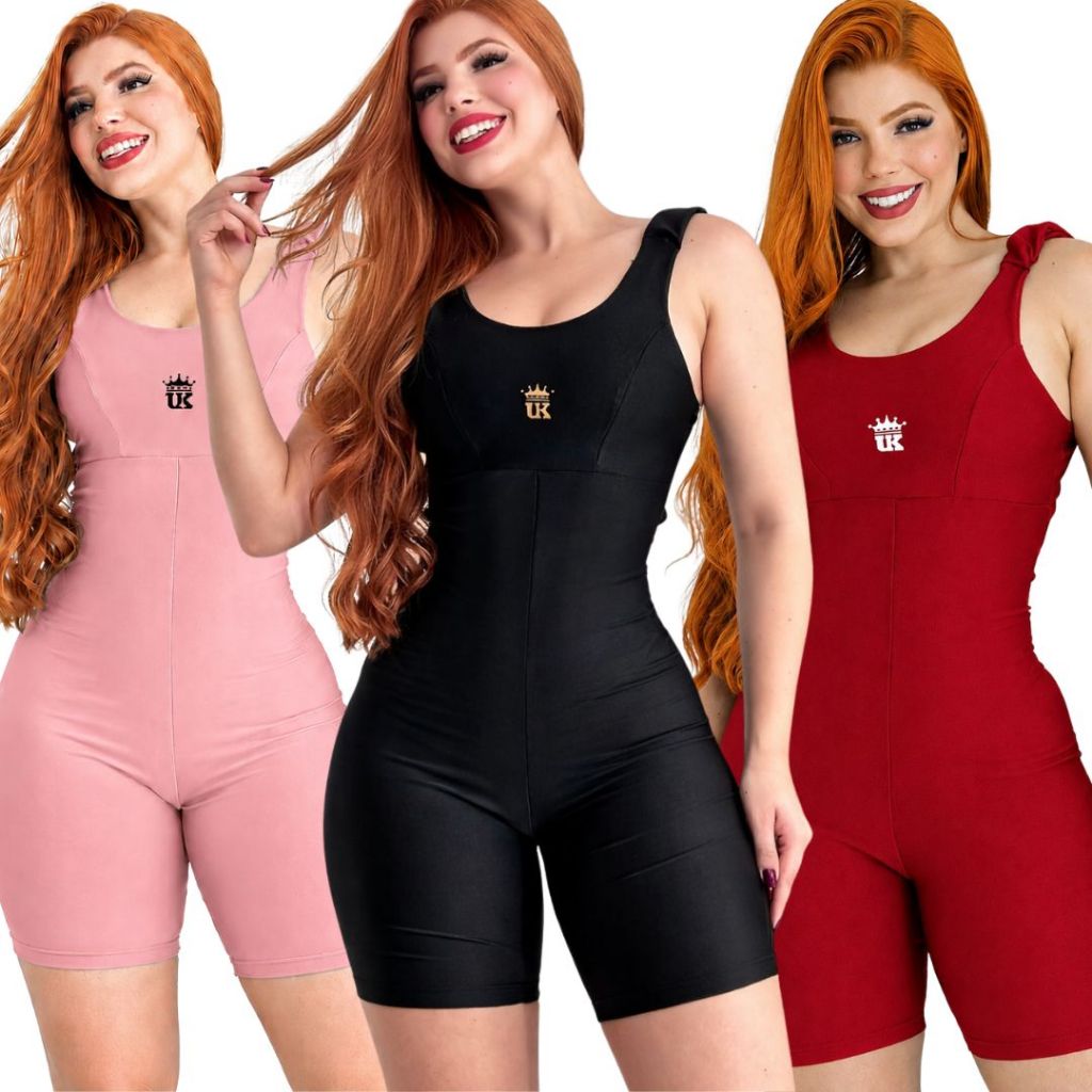 Macaquinho Fitness Curto Modelador de Alta Compres