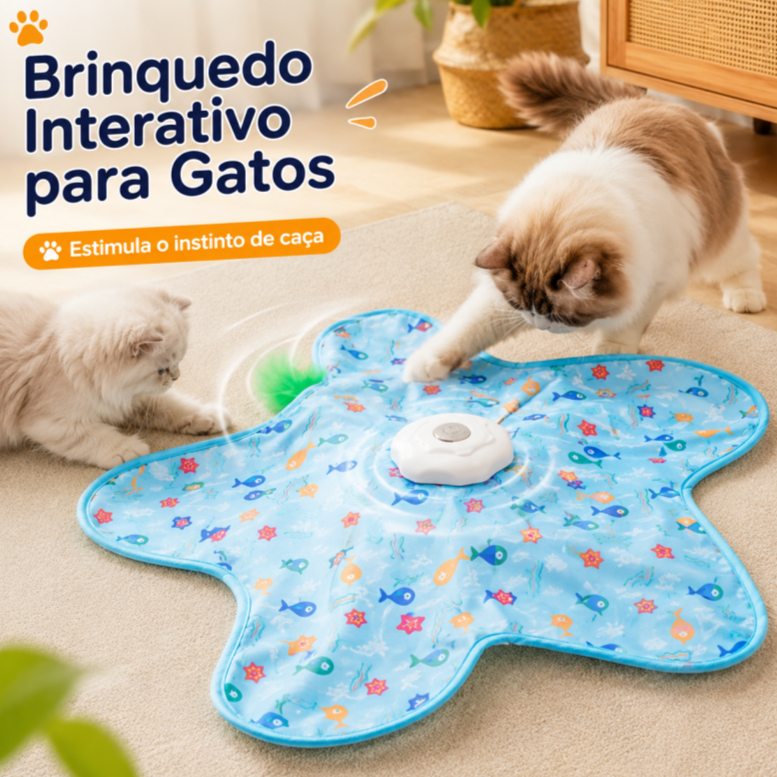 Brinquedo Interativo Para Gatos Com Mouse Ativado