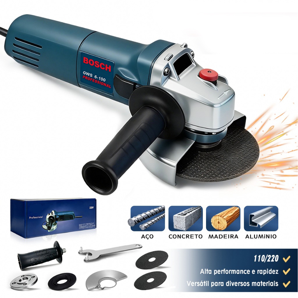 Esmerilhadeira Lixadeira Angular 1000W BOSCH Profi