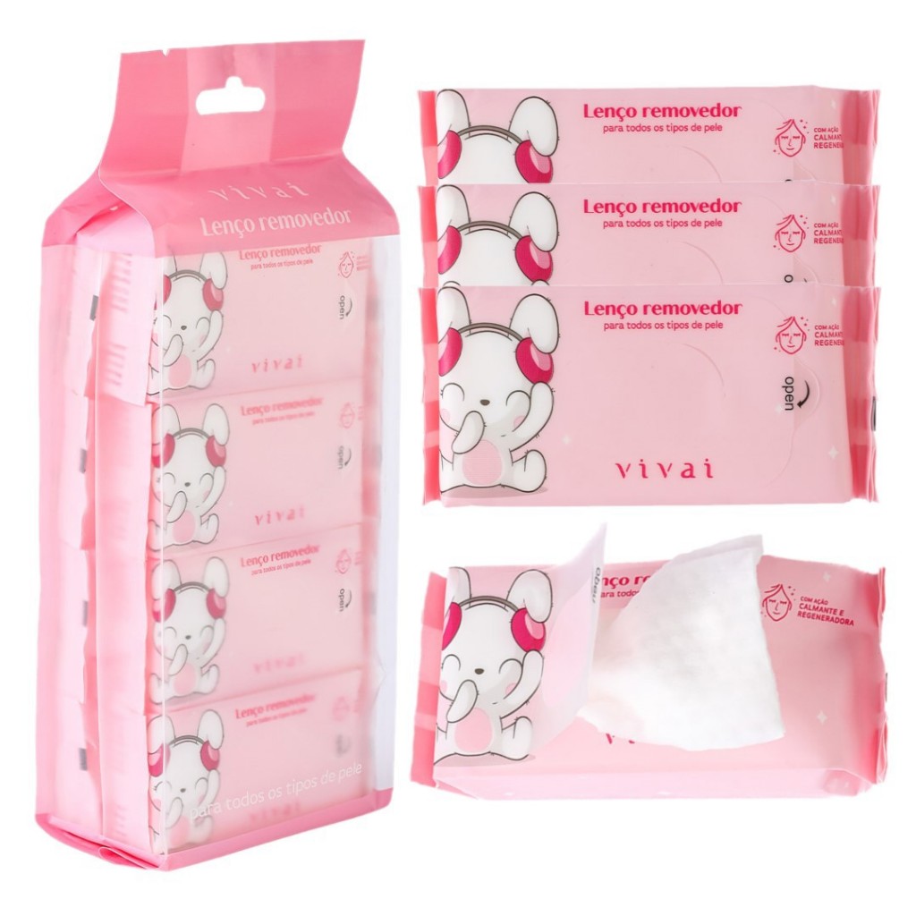 Lenço Demaquilante Vivai Mini Lenço Removedor de