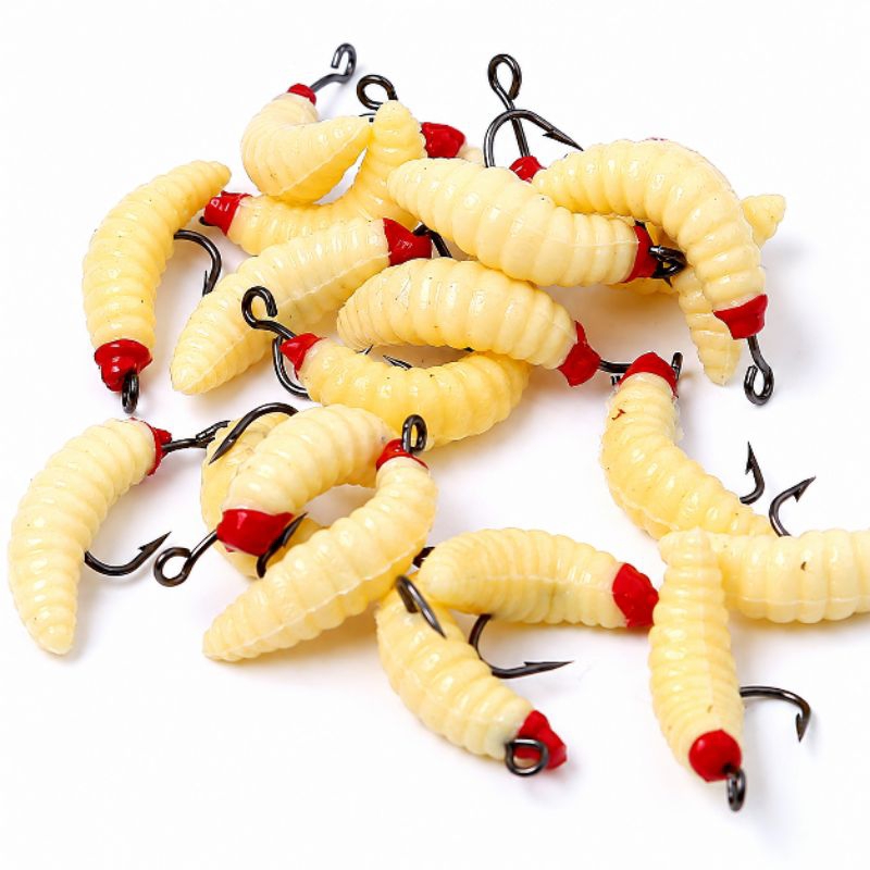 Kit 20/10/05 Isca Artificial Larva Bicho Da Laranj