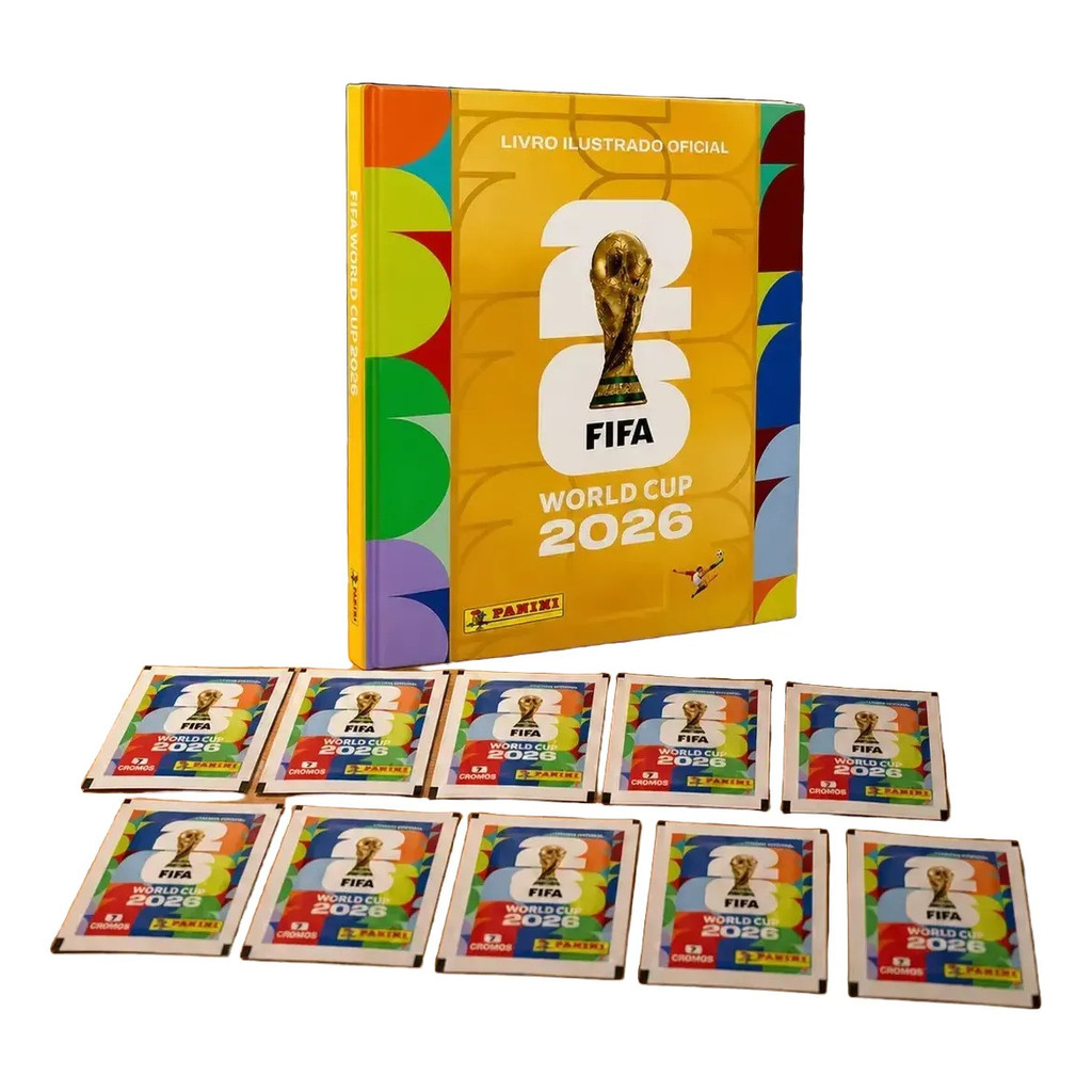 Kit Álbum Capa Dura Ouro + 140 Figurinhas –