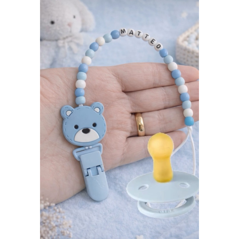 Prendedor de chupeta (bico)personalizado menina me