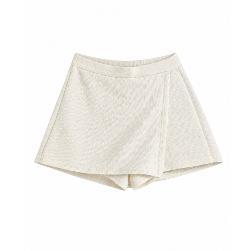 Shorts saia tecido frisado
