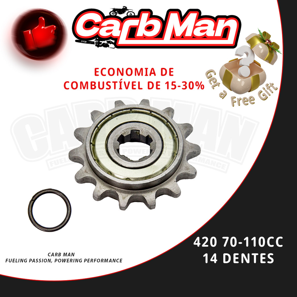 Pinhão Catraca Roda Livre 420 14D Eixo 17mm Para 