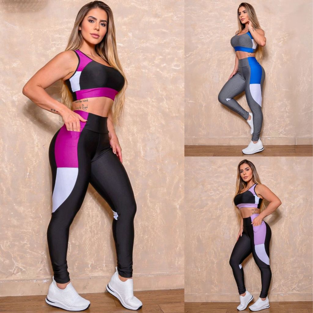 Conjunto Academia Feminino Suplex Calça Legging R