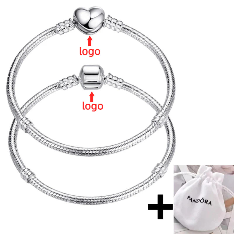 Pulseira Prata 925 Bracelete Amor Redondo Fivela C