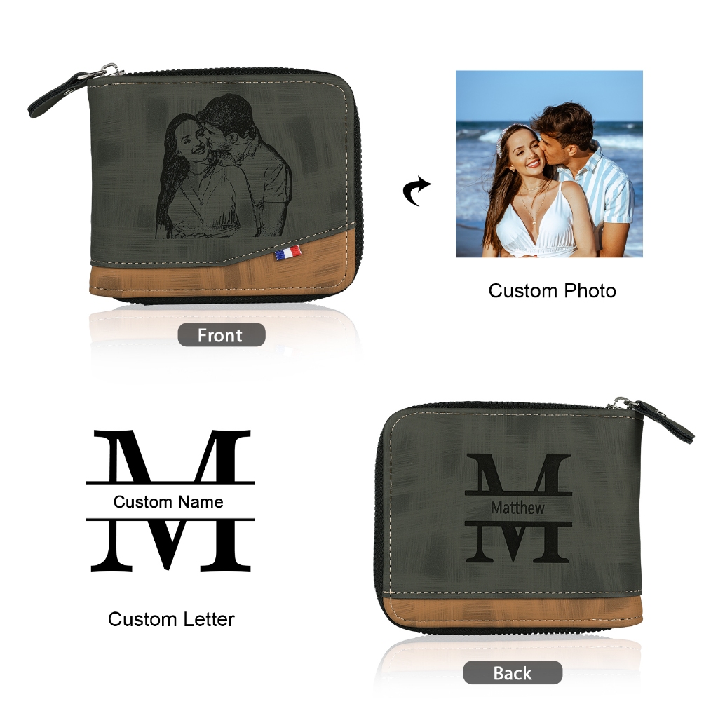 Carteira Com Zíper Foto Personalizada , Imagem E 