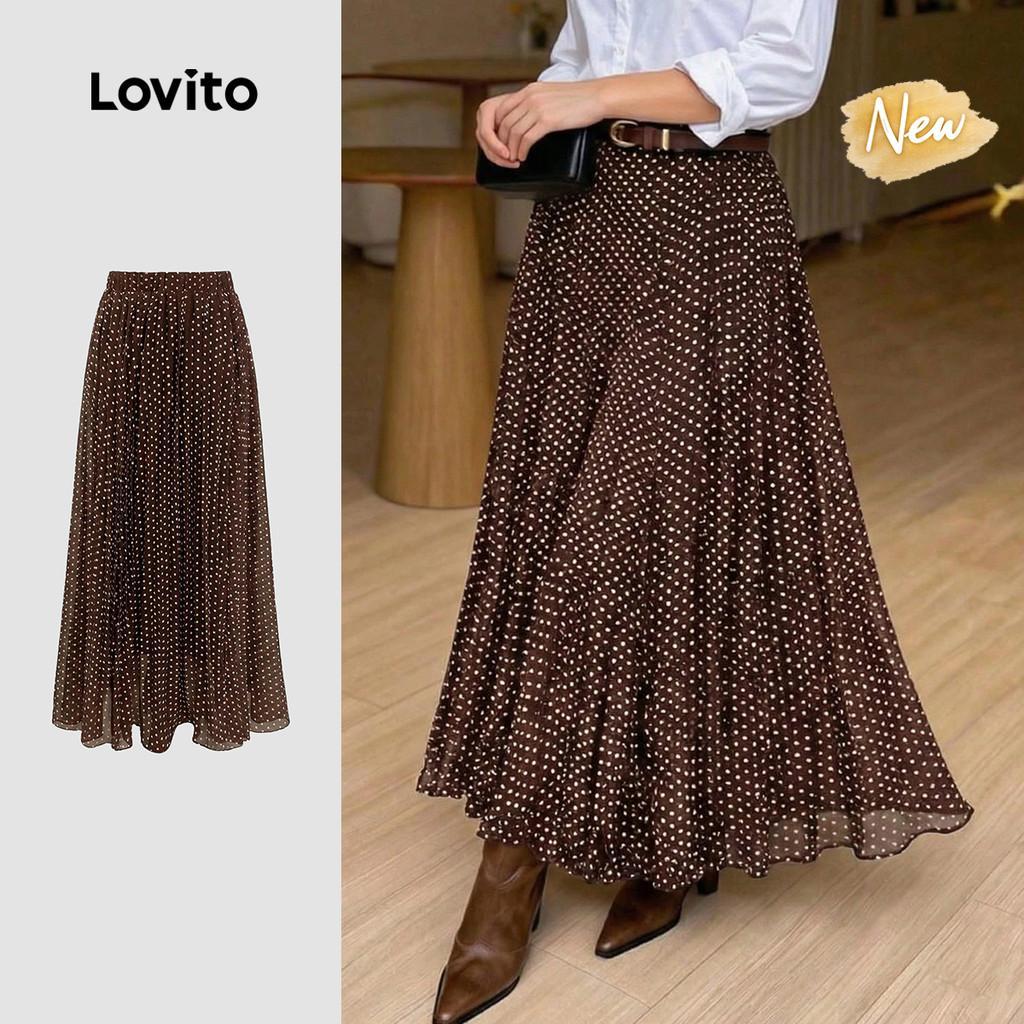 (New Arrival) Lovito Saias Casuais De Chiffon Marr