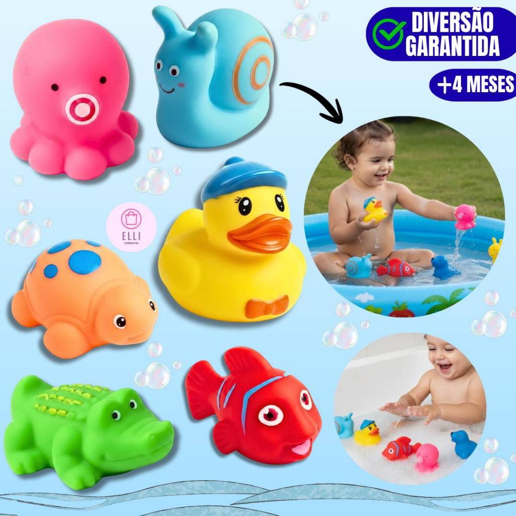 Kit Bichinhos Para Banheira Banho Piscina Brincar 
