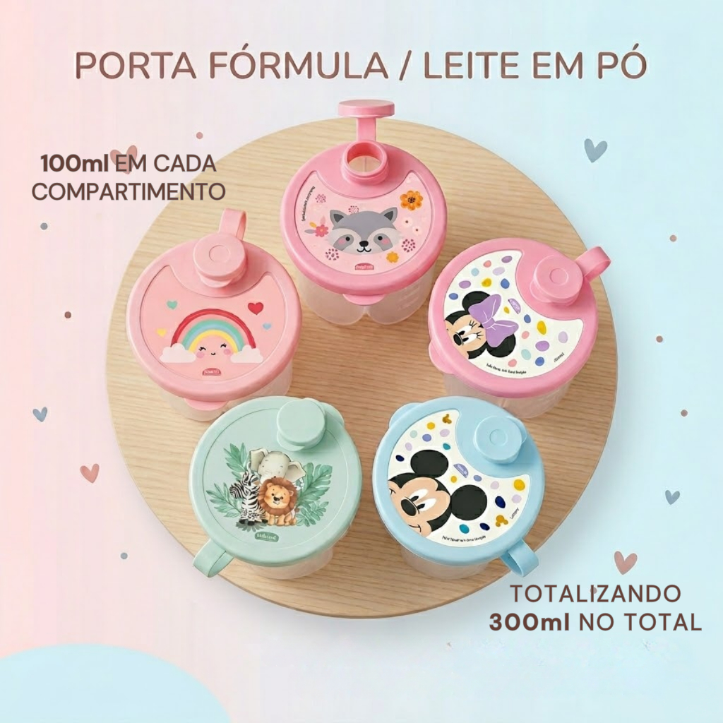 Porta Leite em Pó Fórmula Dosador 300ml Bebê In