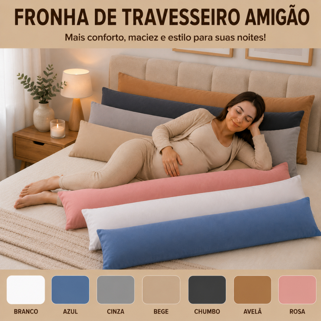 Fronha Travesseiro Gestante De Corpo Amigão Xuxã