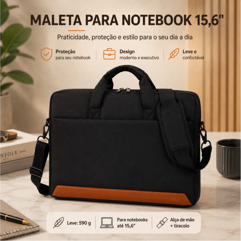 Maleta Executiva para Notebook 15,6 Reforçada Gra