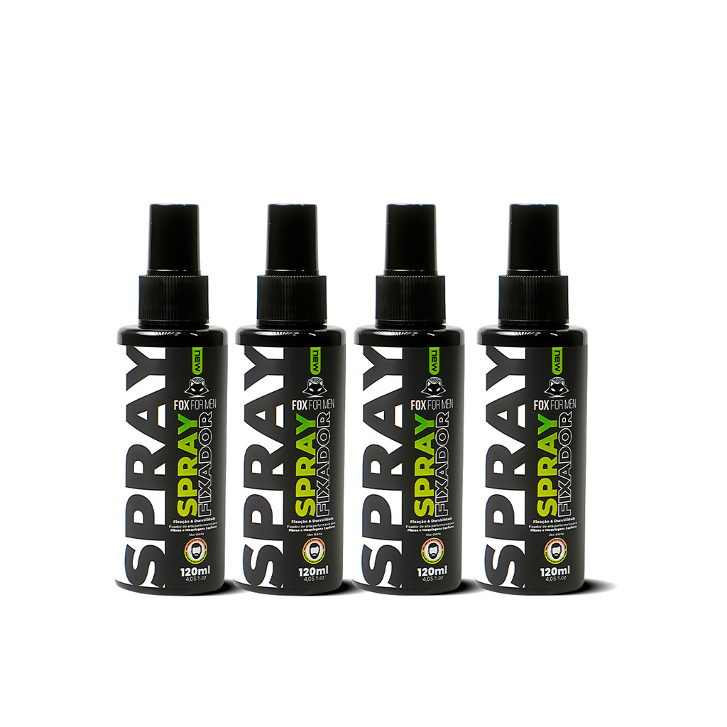 SPRAY FIXADOR DE FIBRA CAPILAR 04 UNIDADES 120ML F