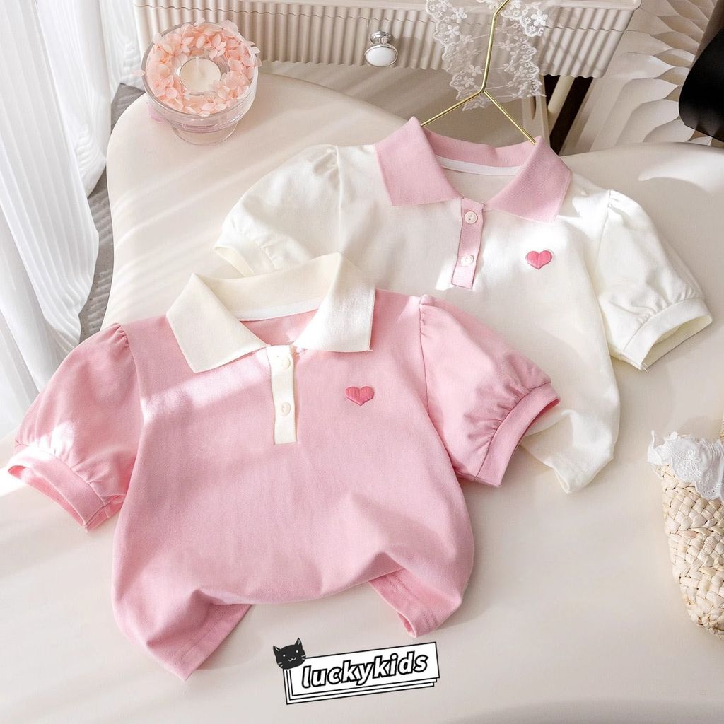 Moda Coreana Crianças Meninas Amor Coração Bord