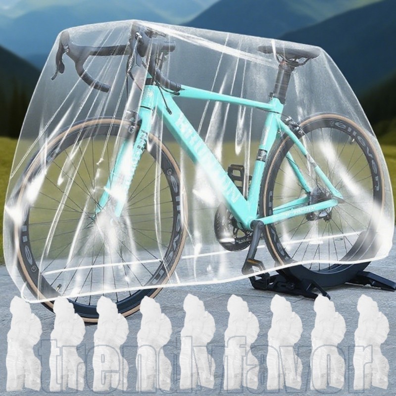 Capa De Chuva Descartável Para Bicicleta De 10 Un