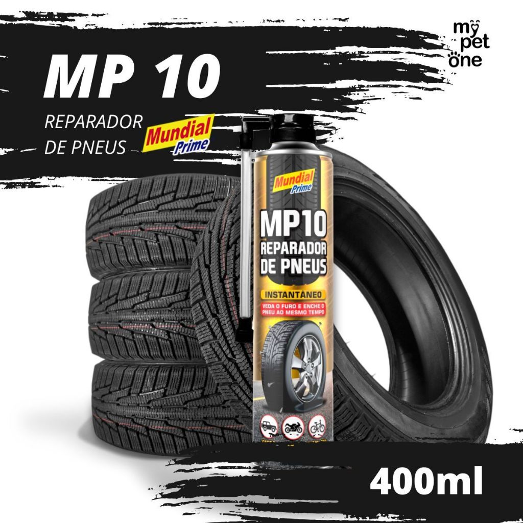 Reparador de Pneus MP10 Veda Furos Instantâneo 40