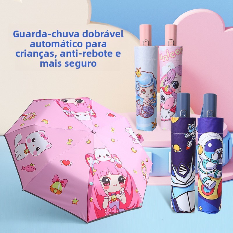 Guarda-chuva Infantil Automático e Prático com D