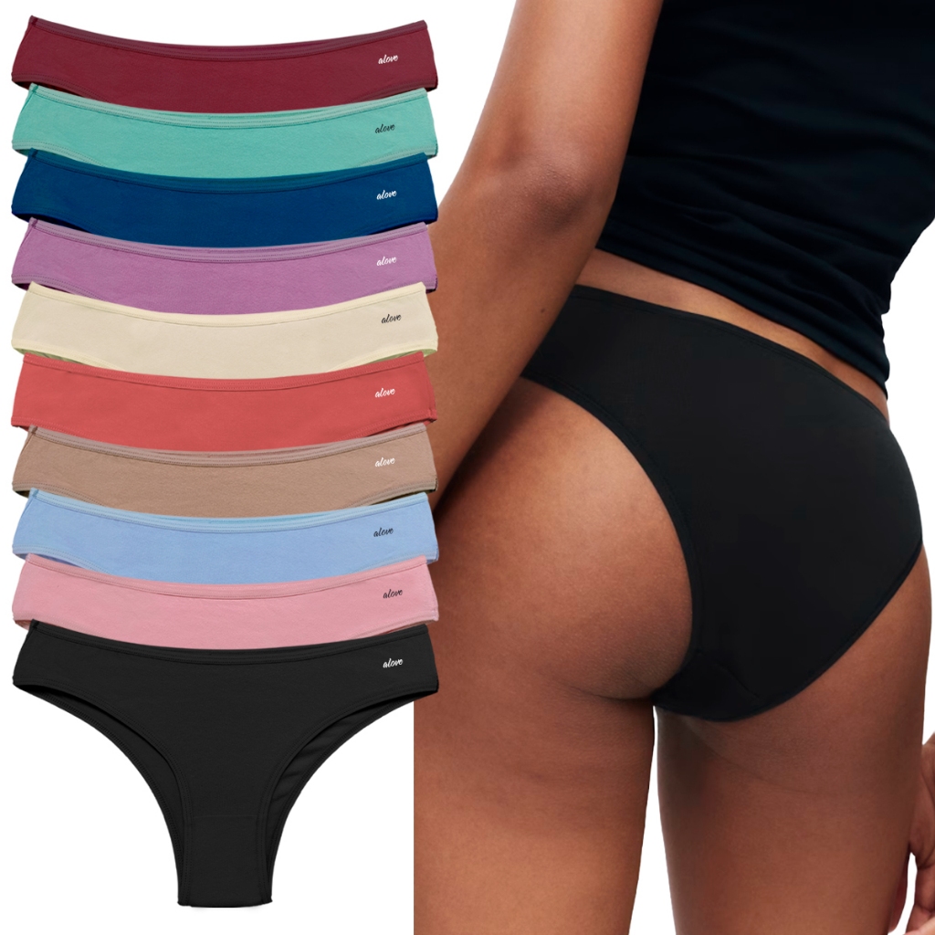Kit 10 Calcinhas Femininas de Algodão  Modelagem 